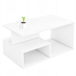 KONFERENČNÝ STOLÍK MODERNÝ BIELY LOFT VEĽKÝ 90 CM