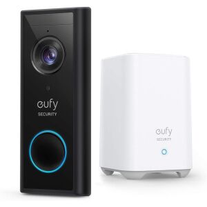 Eufy S220 Kabellose Video Türklingel und HomeBase Kit, 2K HD, schwarz - Eufy
