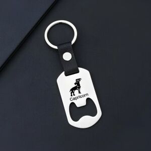 Loyal Capricorn kulcstartó, kiegészítő állatövi szimbólummal és integrált palacknyitóval