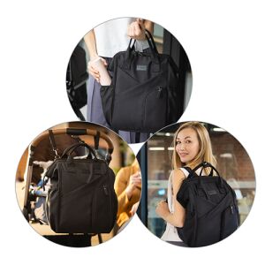 BABYONO Modern Style geantă de scutece neagră tip rucsac, colaj, exemple de utilizare - Genti pentru scutece și Scutece bebelusi