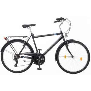 Neuzer Venezia 30 26" férfi városi Kerékpár #fekete-ezüst 48567332 Férfi kerékpár - Csomagtartó