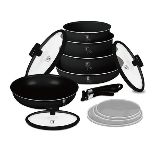 Berlinger Haus Black Rose 12-piece cookware set with detachable handle