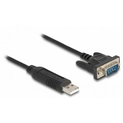 DeLOCK 66461 soros kábel Fekete 0,5 M USB A típus RS-232 144942599 - Soros kábel
