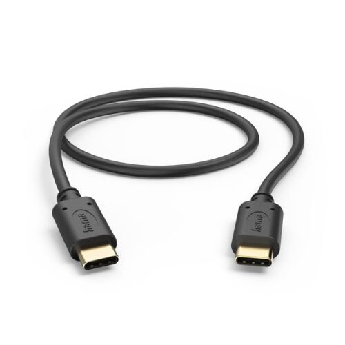 Hama USB-C - USB-C 2.0 kábel, 0.5m, fekete