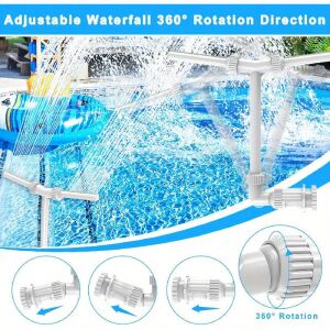 2 az 1-ben Beállítható Medence Szökőkút 360° Forgatás és 350° Döntéssel 137308148 - Vízfüggöny