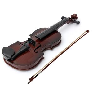 Klasyczne skrzypce 1/4 ze smyczkiem, 48 cm drewniany instrument - Skrzypce
