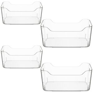 Navaris 4-dielna súprava priehľadných plastových úložných boxov - Kuchynské úložné nádoby