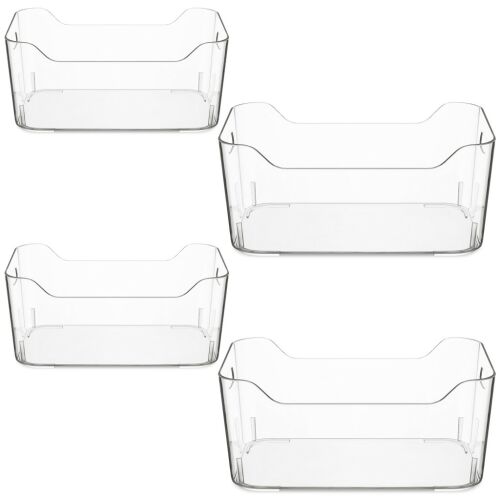 Navaris 4-dielna súprava priehľadných plastových úložných boxov