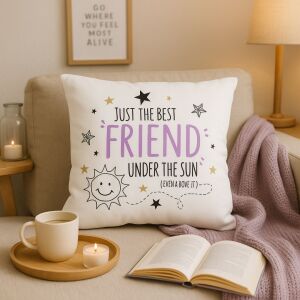 Dekoratives Kissen Nekupto - "Just the Best Friend Under the Sun", 30x30 cm, Baumwolle 137313708 - Dekorative Kissen