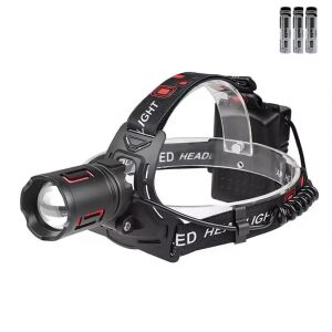 Lanterna de Cap Profesionala VTM cu LED, SOS, Incarcare Tip C si Afisaj Baterie - Lanterne