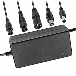 Li-Ion Ladegerät 29,4V/2A mit 5 Anschlussköpfen für Elektroroller, Fahrräder, Hoverboards, Scooter, schwarz 137319607 - Akkuladegeräte