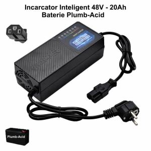 Intelligens 48V 20Ah Ólom-Sav Akkumulátor Töltő Elektromos Kerékpárhoz vagy Rollerhez - Elem & akkumulátor