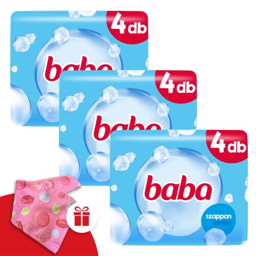 Baba Lanolin sapun paket od 12 komada s poklon turbanom za kosu