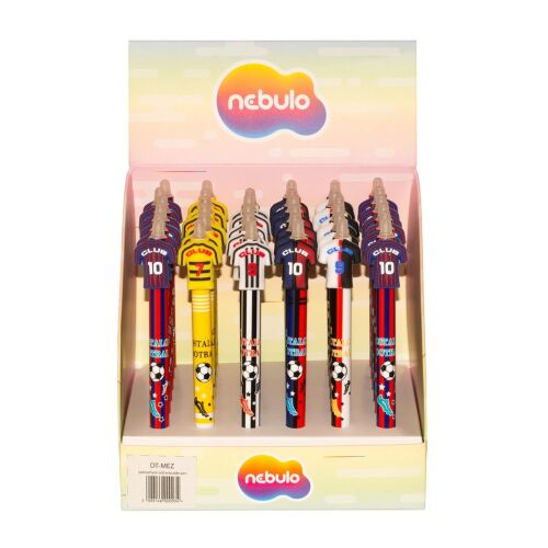 Nebulo Radírozható Zselés Tollak, Focimez Dizájn, 36 darabos Display