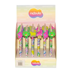 Nebulo gombás erdő radírozható zselés tollak, 36 darabos display - Nebulo