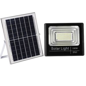 Projektor z panelem solarnym monokrystalicznym 100W, Solar Flood Light - Zewnętrzna lampa dekoracyjna
