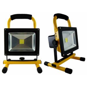 Proiector LED 20W, przenośna lampa robocza, żółta rama - Zewnętrzna lampa dekoracyjna