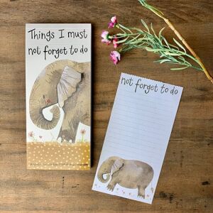 To Do jegyzettömb Alex Clark, 100db mintás oldal, 22,5x10 cm, hátoldalán mágnes, Nellie elefánt 137325528 - Irodai papíráru