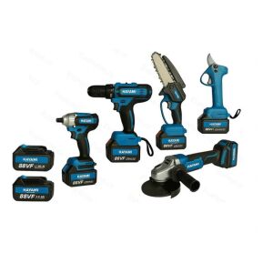 Hayami HA-1022 5 részes 88V akkus szerszámkészlet – Brushless technológia, 2 akkumulátorral, kofferben