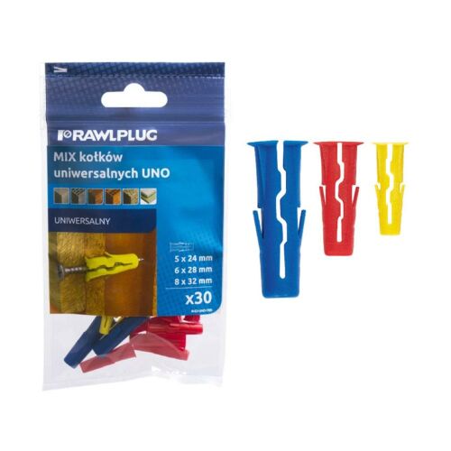 KOELNER 30 db vegyes UNO mix univerzális, minden anyaghoz alkalmas tipli szett R-S11-UNO-YRB