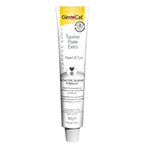 GimCat Taurine Paste Extra macskáknak, 50g, támogatja a szív és a szem egészségét - Kiegészítő takarmány macskáknak