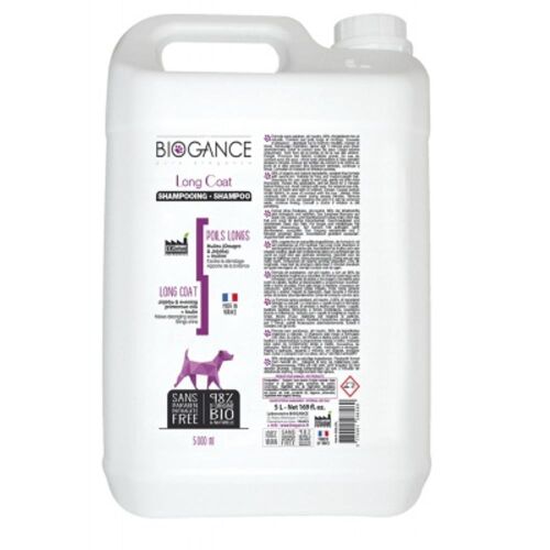 Biogance Long Coat sampon 5L hosszú szőrű kutyák és macskák számára - Kutya sampon