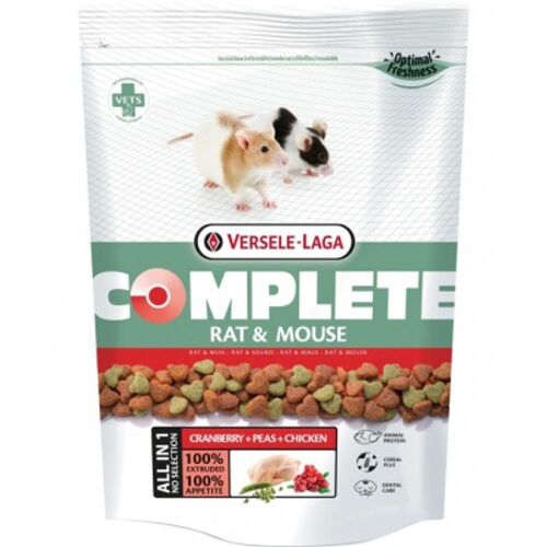Versele Laga Rat & Mouse Complete táp patkányoknak és egereknek, all-in-one extrudált eledel csirkével, áfonyával és borsóval - Rágcsálóeleség