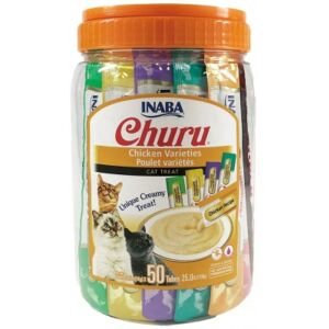 Inaba Cat Churu Püré - csirke mix 50 db 50 x 14 g 137340960 - Inaba