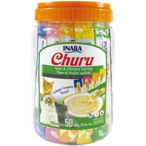 Inaba Cat Churu Püré - tonhal és csirke mix 50 db 50 x 14 g 137340959 - Inaba