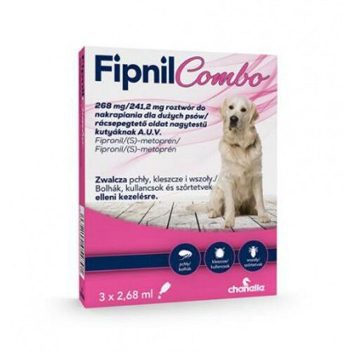 Fipnil Combo Spot-On kutyáknak, 3 x 2,68 ml, bolha és kullancs elleni kezelés - Bolha- és kullancsriasztó
