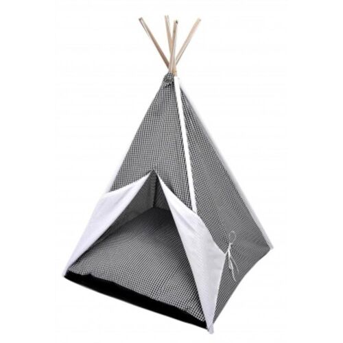 ZooBeeDoo mini kisállat tipi sátor, szürke, 47x47x75 cm, kényelmes búvóhely kisállatoknak - Baba és tipegő