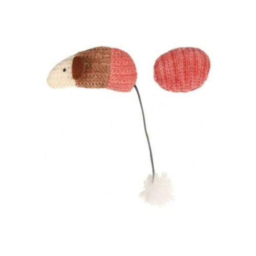 Flamingo Blaro egér labdával macskajáték, piros - Macskajáték