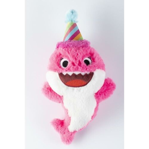 GimDog Babyshark rózsaszín plüssjáték születésnapi sapkával