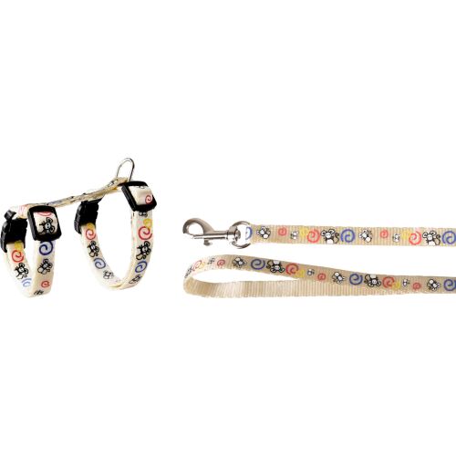 Flamingo egérkés macska hám és póráz - fehér 1 db 143601868