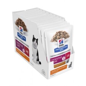 Hill's Prescription Diet i/d Digestive Care macskatáp - alutasakos 12 x 85 g 137343134 - Hill's