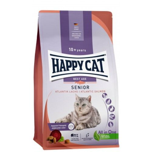 Happy Cat Senior Atlantik Lachs száraz macskaeledel 10 év feletti macskák számára - Happy Cat