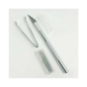 Modellező szike, pótfejjel és csipesszel, fém, 12,5 cm 137344168 - Szerszámkés