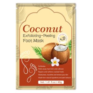 Șosete Exfoliante cu Cocos pentru Picioare, Reparare Profundă și Călcăie Fine 137345927 - Mască și pachet pentru îngrijirea pielii