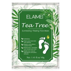 Șosete Exfoliante cu Arbore de Ceai verde pentru Picioare și Călcăie Fine  137345935 - Mască și pachet pentru îngrijirea pielii
