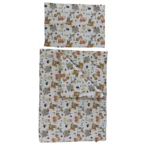 Soffi Baby ágynemû szett 2 részes 135x90 - 40x60cm Erdei állatok