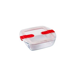 Pyrex COOK&amp;HEAT téglatest sütőtál+műa.tető 23x15x6cm 1,1l