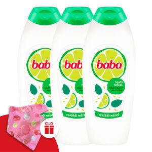 Baba Lime & Mint Shower Gel 3x750ml with Free Hair Turban - Baba