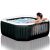 INTEX PureSPA Onyx Black Octagon jacuzzi, sóbontó készülékkel, 4 személyes, D201 x 71 cm, fekete / fehér (28458) 137354145