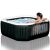 INTEX PureSPA Onyx Black Octagon jacuzzi, sóbontó készülékkel, 4 személyes, D201 x 71 cm, fekete / fehér (28458) 137354145