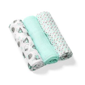 BabyOno textilpelenka színes 3db bambusz halványzöld 397/04 137355111 - Textil pelenka