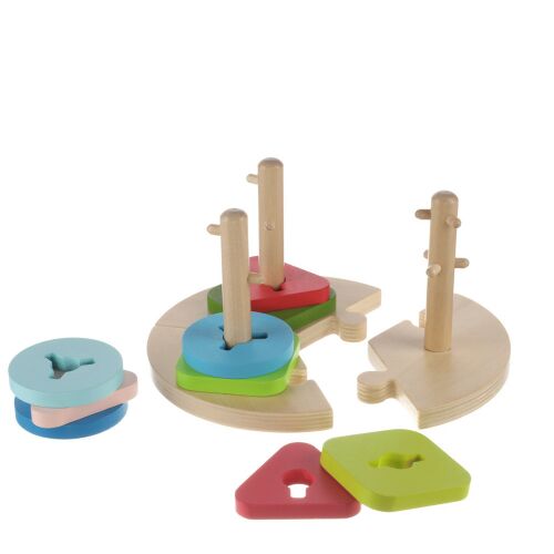 Zopa fa játék puzzle geometriai formák montessori 137356307