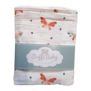 Soffi Baby takaró muszlin dupla pillangós 70x90cm 137356356 - Soffi Baby