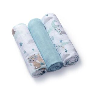 BabyOno textilpelenka színes 3db bambusz világoskék 397/12 137356363 - Textil pelenka