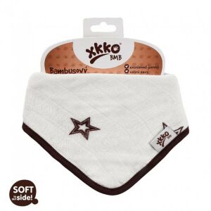 Xkko nyálkendõ patentos bambusz barna csillagok BMBBND020 137356774 - Nyálkendő