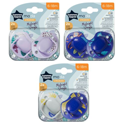 Tommee Tippee játszócumi Moda 2db 6-18hó Midnight Jungle 137358107
